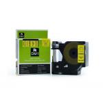 D1 Label Tape Cassette Black On Yellow , 6mm / 12mm Labelling Machine Cartridges