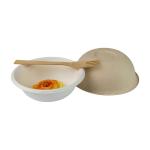 16oz Bagasse Disposable Fruit Salad Containers Biodegradable Microwavable for sale