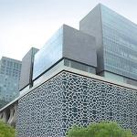 Eco Friendly Acoustic Exterior Wall Cladding Sheets Perforated Metal Panel PVDF Coated for sale