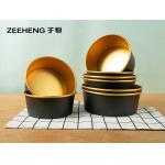 Black Gold Foil Paper Food Bowls Multi-Purpose And Disposable for sale