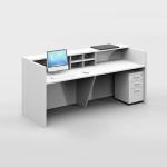 1100Hmm White Office Reception Desk 78.7 Inch With Reception Counter