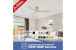 China 52 Inch Ceiling Fan With Remote Control Wooden Blade Silent Dc Motor supplier