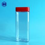 Food Grade Plastic Biscuit Containers Dry Nuts Storage  Clear Plastic Cans for sale