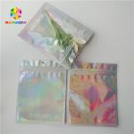 Brightly Laser Cosmetic Packaging Bag  With Clear Front / Back Holographic for sale