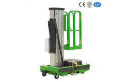 China 6 Meters Single Mast Aluminum Industrial Vertical Platform Lift 130Kg Loading Capacity supplier