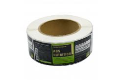 China Glossy Varnishing PET Oral vial Bottle Labels With Gold Foil Stamped supplier