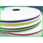 White Kraft Paper Roll 14mm * 5000M  60g 120g Waterproof Color Straw Paper for sale