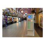 Coins / Bills Accepted Train Station , Cell Phone Charging Tower Station With Deposit Locker