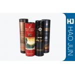 Handled Wine Presentation Box / Glass Bottle Wine Tube Box With CMYK Offset Printing for sale