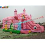 Commercial Durable Inflatable Bouncer Slide , Princess Bounce House With Slide Games for sale