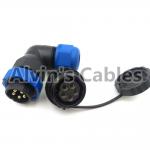 SD20 TA ZM 2-12 Pin Electrical Cable Connectors Female Socket Connector 90 Degree Elbow for sale