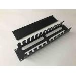 2u Horizontal Cable Management , Dustproof 19 Inch Rack Cable Management With Cover