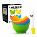 4 Pack Silicone Bulk Kitchen Supplies Egg Poacher For Microwave