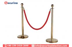China Traffic Retractable Security Bollards Safety Queue Barrier Polish Brush Titanium Crowd supplier