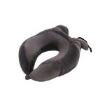 Adjustable Travel Accessories Soft Memory Foam Neck Pillow U Shaped Black Color for sale