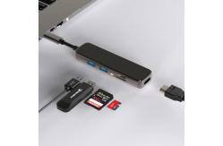 China Docking Station USB C Hub HDMI Adapter 5Gbps With MicroSD TF Card Reader supplier