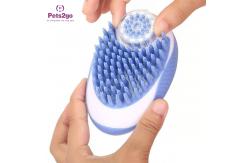 China Multi Functional 6x12cm Silicone Brush Pet Bathing Tool supplier