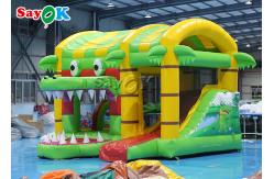 China Small Multi fun Crocodile Inflatable Bounce Castle House Slide For Kid supplier