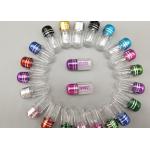ISO9001 Clear Pill Bottles 2ml Single Capsule With Metal Cap