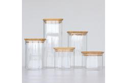 China High Borosilicate Glass Coffee Jars Canister With Lids 1600ml supplier