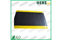 China Yellow And Black ESD Rubber Mat With PVC / EPDM Foam / Rubber Material supplier