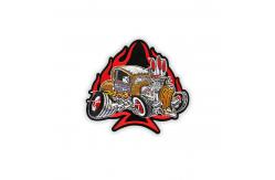 China Chenille Sew On Biker Patches , Embroidered Motorcycle Patches For Leather Jacket supplier