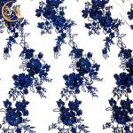 A4 Tulle Embroidery 3D Flower Lace Fabric For Clothing for sale