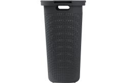 China Slim Plastic Laundry Hamper H57cm Large Plastic Laundry Basket With Lid supplier