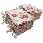 Drawstring Bags Burlap Flower Pouch Bags Gift Bags Jewelry Pouches for DIY Craft Wedding Party, 5X7 Inches for sale
