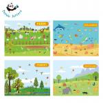 Learn Knowledge Reusable Sticker Book Paper Stimulate Creativity CMYK Printed