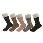 Anti Foul Brown / Black Warm Socks For Men , Organic Cotton Mens Warm Socks for sale