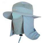 Customized Sun Protection Cap With String / Mens Sun Hat With Neck Protector for sale