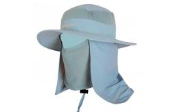China Customized Sun Protection Cap With String / Mens Sun Hat With Neck Protector supplier