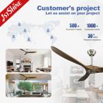 ROHS OEM Commercial Warehouse Wood Ceiling Fans For Summer and Winter