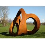 Outdoor Rusty Corten Steel Garden Landscape Sculpture for sale