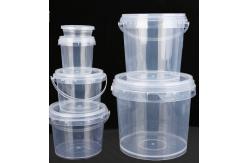 China Clear Plastic Bucket Container With IML Thermal Transfer Or Screen Printing supplier
