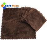 2 Layers 60*60*0.6cm Plush Floor Mat Eva Carpet Tiles For Pet for sale
