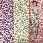 Leopard Print Chiffon Rayon Viscose Printed Woven Fabrics 56 Inch Width for sale