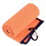 Wholesale custom printing quick dry microfiber golf waffle club cleaning towel with logo for sale