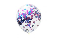 China Latex Transparent Glitter Balloons Round 18 Inch Confetti Balloons supplier
