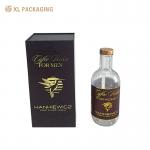 Custom Blue Paper Cardboard Rigid Boxes Book Shape Whisky Alcohol Drink Wine Packaging Gift Box With Magnet Closure for sale