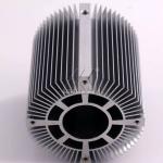 Steel Gray Heat Sink Aluminum Profiles Deep CNC Round Style 6063 Series for sale