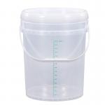 20L Plastic Bucket Container With Scale Ruler Handle Lids Food Grade 5 Gallon Bucket for sale