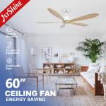 60 Inches 5 Wooden Blade Ceiling Fan With Five Speed DC Motor for sale