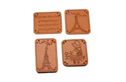 China Promotional Custom Clothing Labels Laser Engraved Silk Screen Printed Advertising supplier