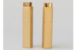 China Gold Square Twist And Spritz Atomiser Refillable 20ml Glass Lovely Matte supplier
