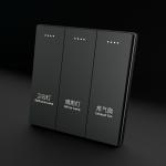 Smart Zigbee Switches Customized Black Wall Switch for Tuya APP Control in Smart Home for sale