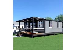 China 40ft Large Living Space Expanding Container Homes with Balcony for Backyard supplier