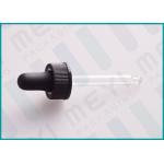 Monprene Bulb Dropper For Glass Dropper Bottles , Black Essential Oil Dropper 