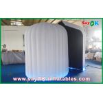 Advertising Booth Displays Rounded Inflatable Photo Booth Fire-Proof Cloth With Led Lights